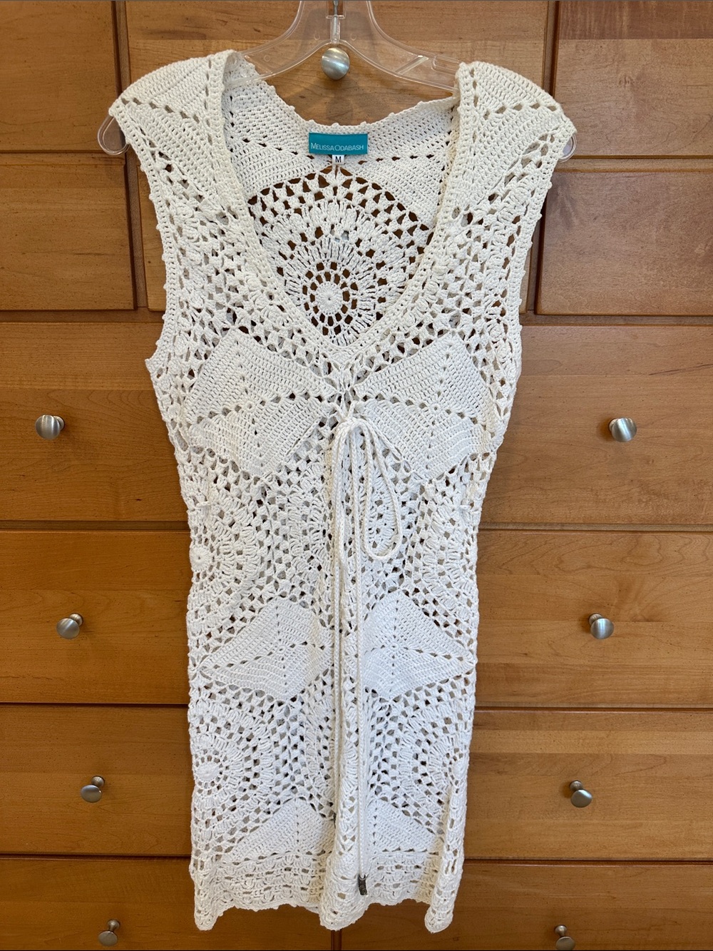 Melissa Odabash Cream Crochet Dress